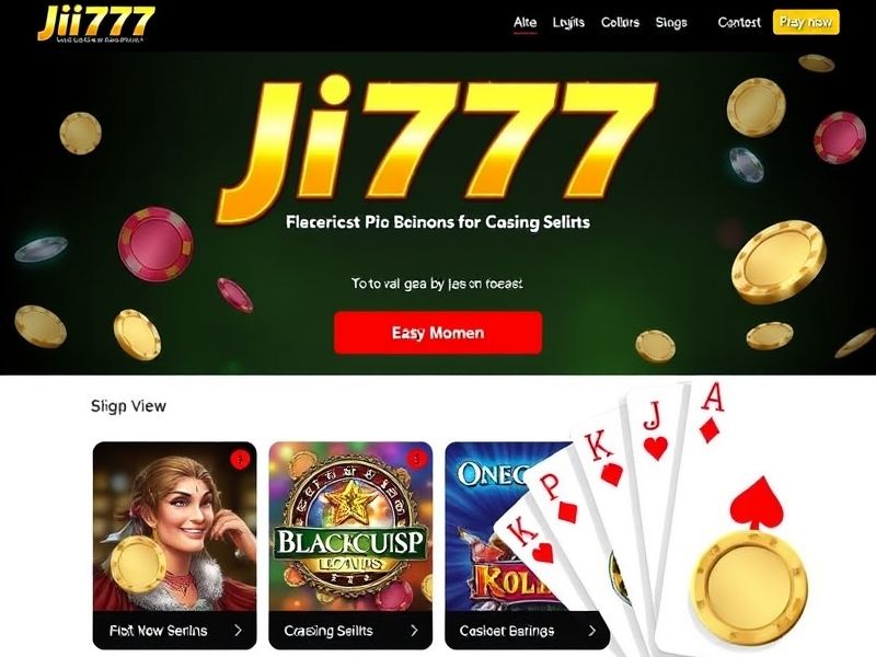 Welcome to the official Ji777 Login website. Explore a wide range of online casino games, including slots, poker, and table games. Register now for exclusive bonuses and secure payments.